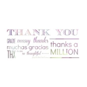 White Thank You Greeting Card